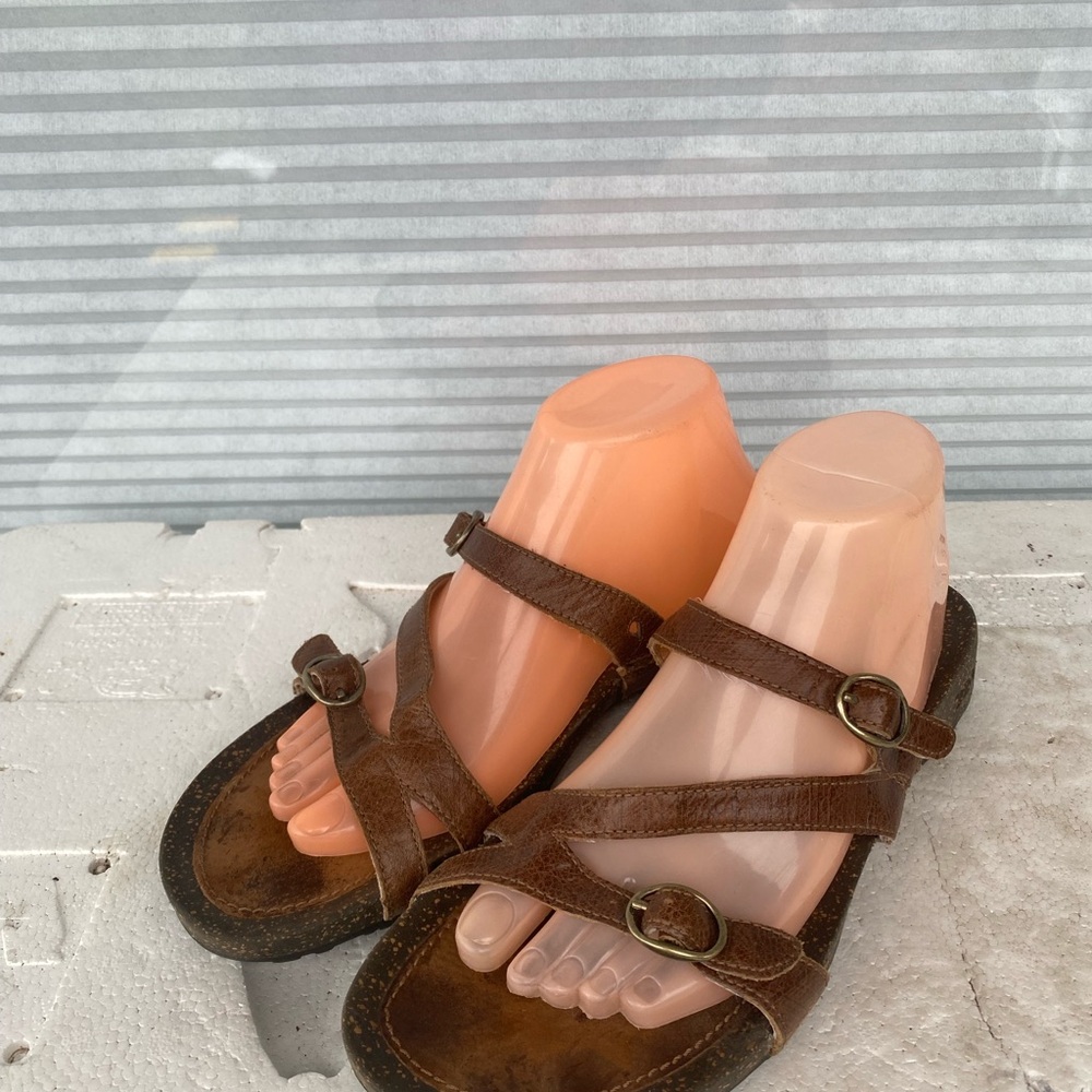 Teva 4186 Women’s Brown Leather Sandals Size W10 - Picture 3 of 15